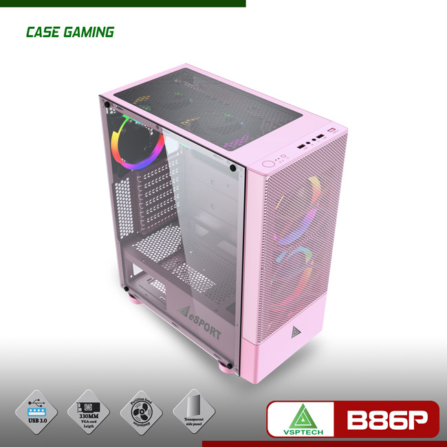 Case VSPTECH Gaming B86P Pink